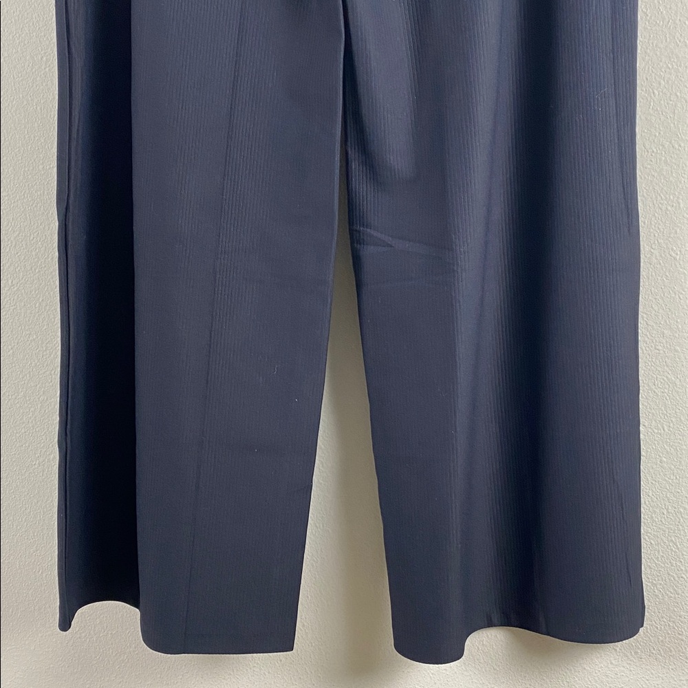 Rhone Ripple Knit Sweatpant | Straight Wide Leg, Ribbed Texture | Black - Picture 6 of 14